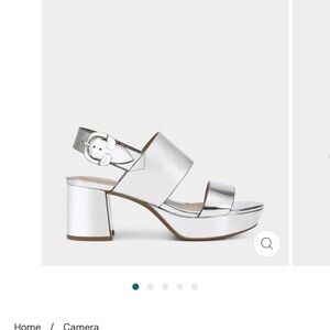 Brand new/never worn— AEROSOLES Silver Platform Sandals